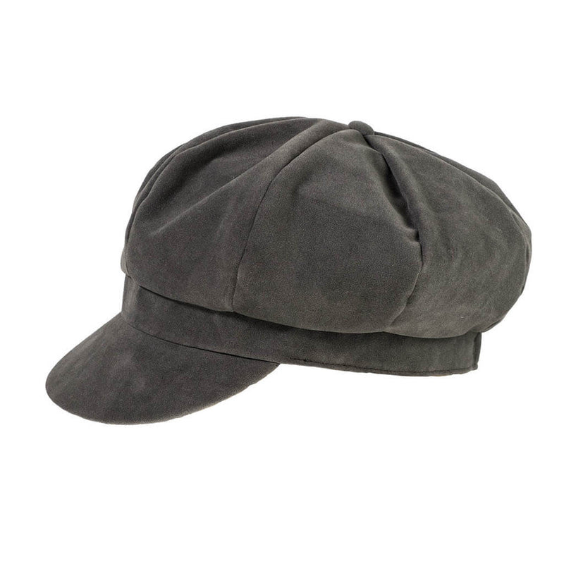 proppa toppa dark grey ladies water resistant baker boy cap